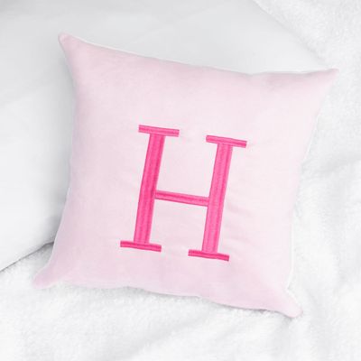 Embroidered Initial Pillow