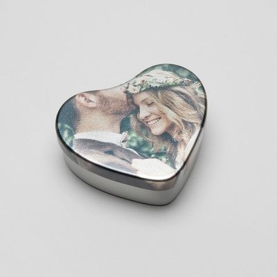 heart photo tin