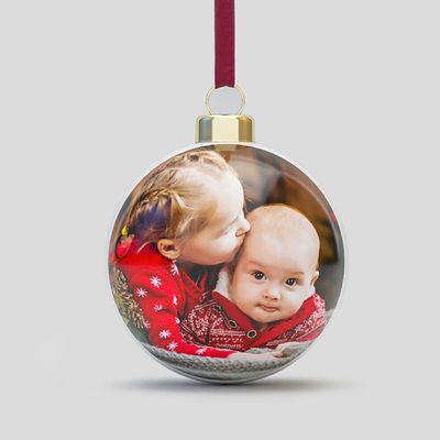 personalized photo baubles